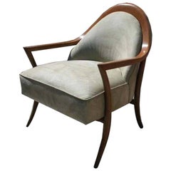 T.H. Robsjohn-Gibbings Solid Walnut Armchair