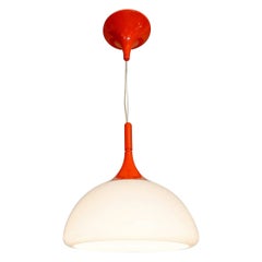 Lampe à suspension orange par Elio Martinelli pour Martinelli Luce 1970