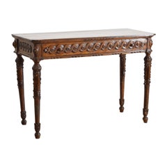 Italian, Piemontese, Carved Larice 1-Drawer Console, last quarter 18th century