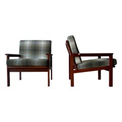 Danish Modern Illum Wikkelso "Capella" Chairs by Niels Eilersen, in Teak, 1960s