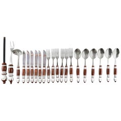 Vintage Rosenthal Siena Complete Barbecue 6p Cutlery, Designed by Bjorn Wiinblad, 1970s