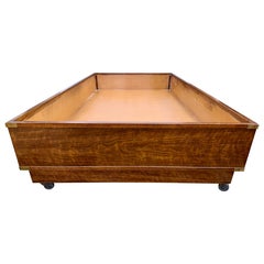 Iconic Mid Century Modern Drexel Furniture Brigade Platform Bed on Castors