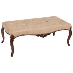 Antique French Stool Ottoman Coffee table Window Seat 19th Century