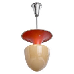 Erik Tidstrand, Pendant Light, Nickel, Metal, Glass, Sweden, 1930s