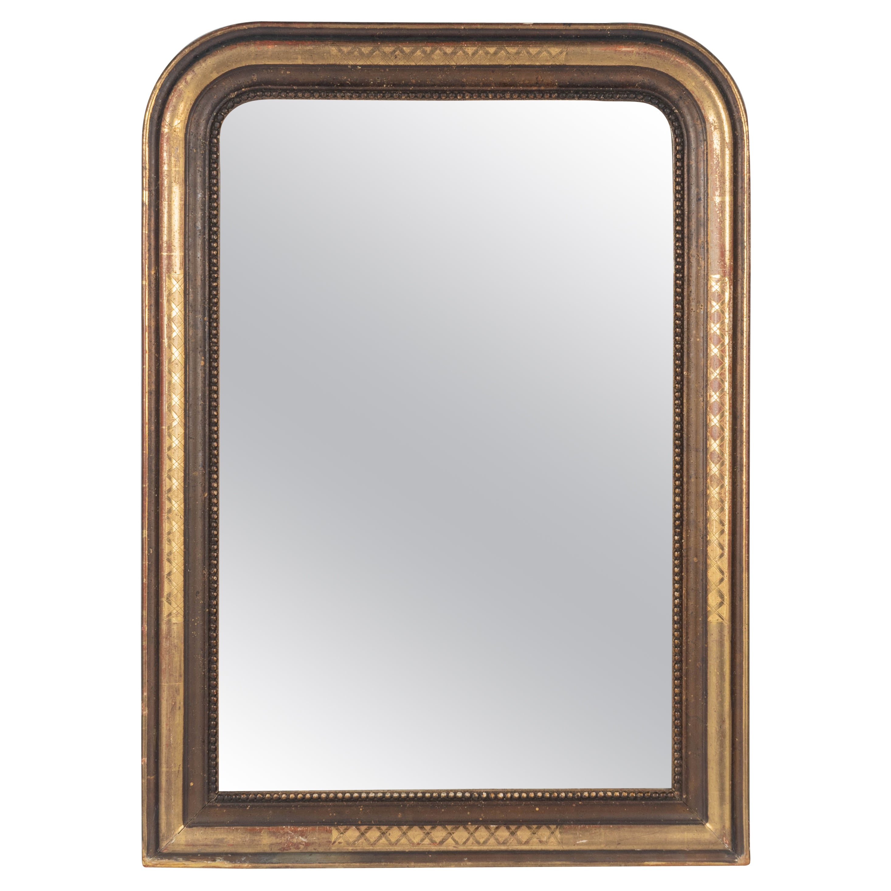 Espejo dorado de estilo Louis Philippe francés de principios del siglo XX