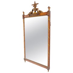 Vintage Fine Regency Ornaments & Paint Decorated Wall Mirror NICE