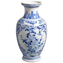 19th Century Blue and White Porcelain Vase