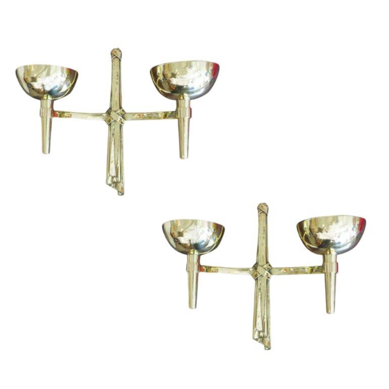 Pair of Neo-Antique Wall Lamps by Marc Du Plantier For Sale