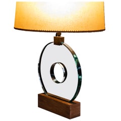 Jean Michel Frank "Disque" glass table lamp 1930s