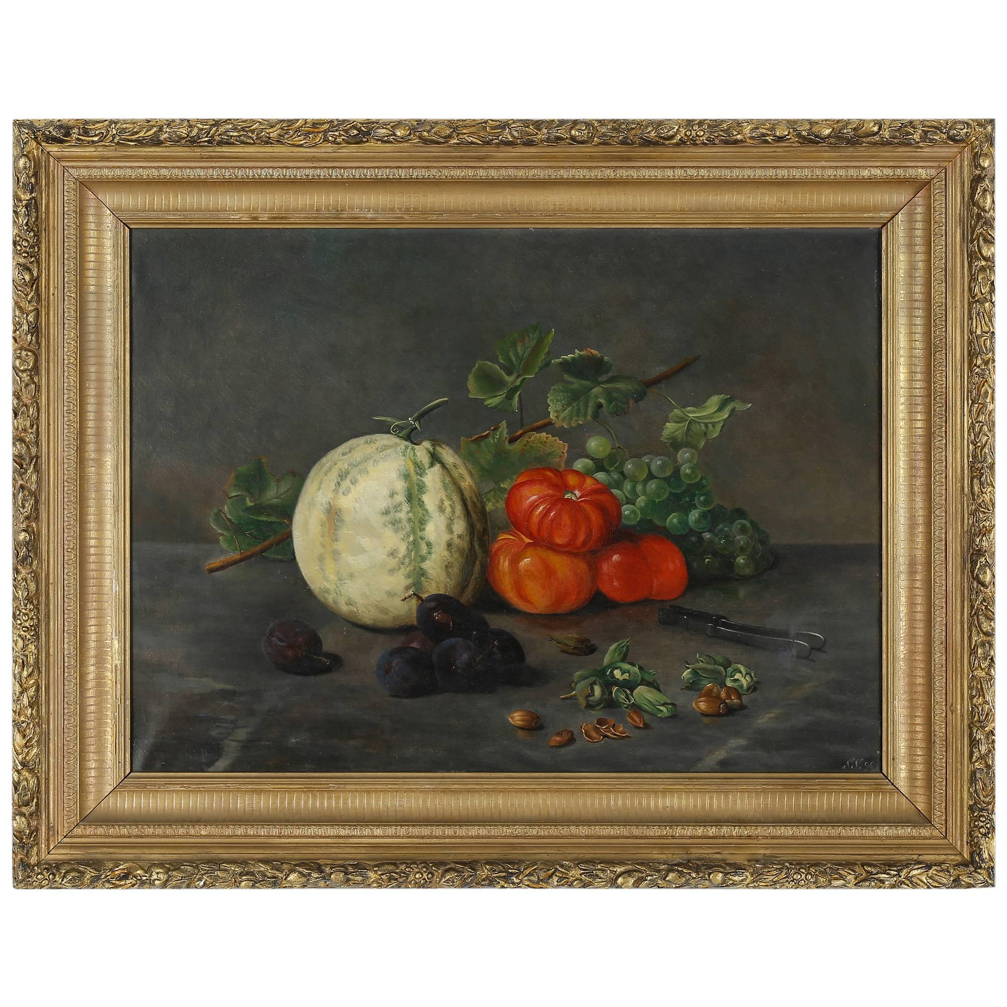 Late 19th Century Still Life of Fruit For Sale