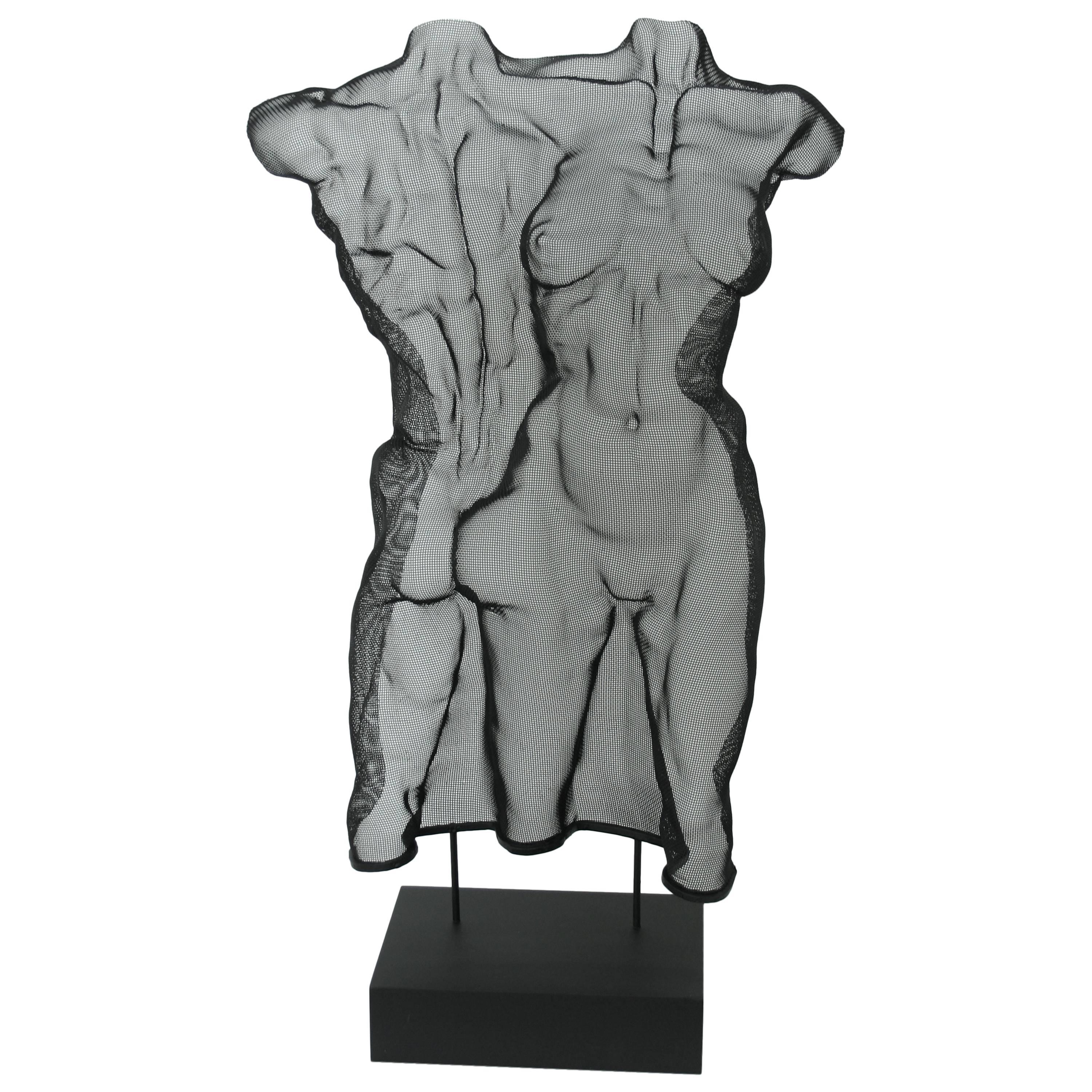 "Backtofront" Unique Steel Mesh Sculpture