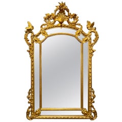 Antique 19th Century Louis XV Mirror with Birds