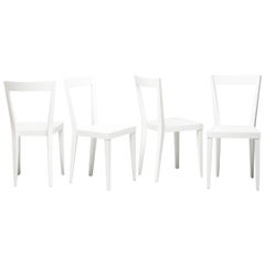 Set di quattro sedie bianche Gio Ponti Livia