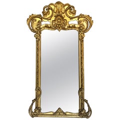 18th Century French Gold Gilt Mirror