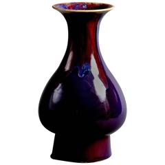 19th Century Pear Shaped Sang De Boeuf Vase