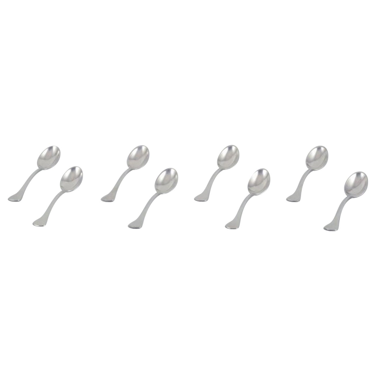 Horsens Silver. A set of eight coffee spoons in 830 silver.