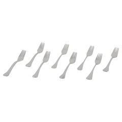 Horsens Silver. Un set di otto forchette da pranzo in argento 830.