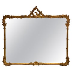 Louis XIV Style Carved Gilt Foliate Frame Wall Mirror, Circa 1920s