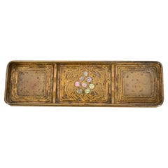 Tiffany Studios New York Bronze Doré und Abalone Stifttablett