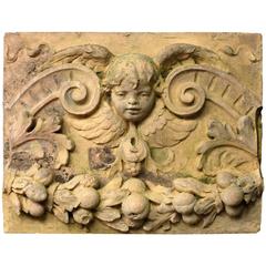 Terracotta Plaque Cherub