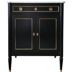Antike französische, Louis XVI.-Kommode mit Schubladenschrank, Buffetbar