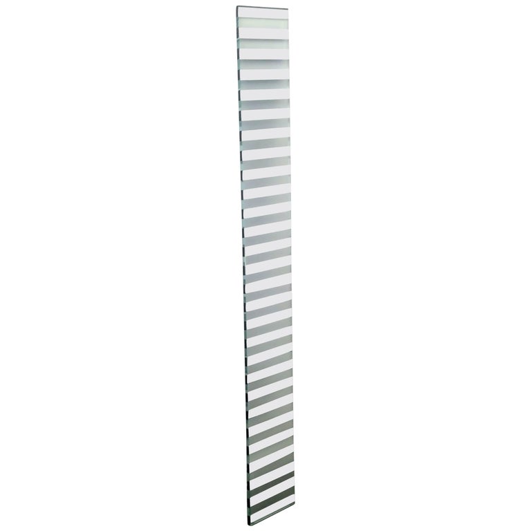 Seeing Glass Tall Striped Mirror For Sale