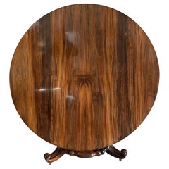 Mesa de centro/comedor circular de palosanto de Guillermo IV, antigua y de calidad excepcional