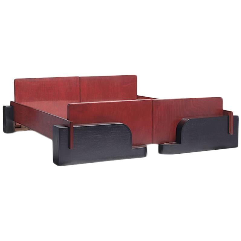Art Deco Double Bed, Dutch For Sale