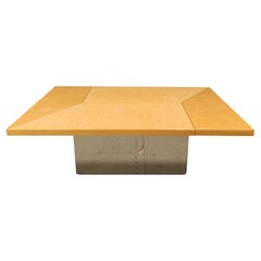Vintage ash wood coffee table by Paul Michel, 1970s