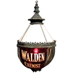 Antique Walden Chemist Globe Lantern