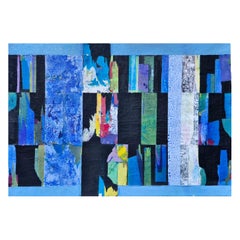 Jacques Lavigne, Sans titre, papier déchiré et acrylique sur toile, 2017