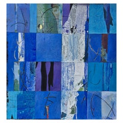 Jacques Lavigne, Sans titre, papier déchiré et acrylique sur toile, 2018