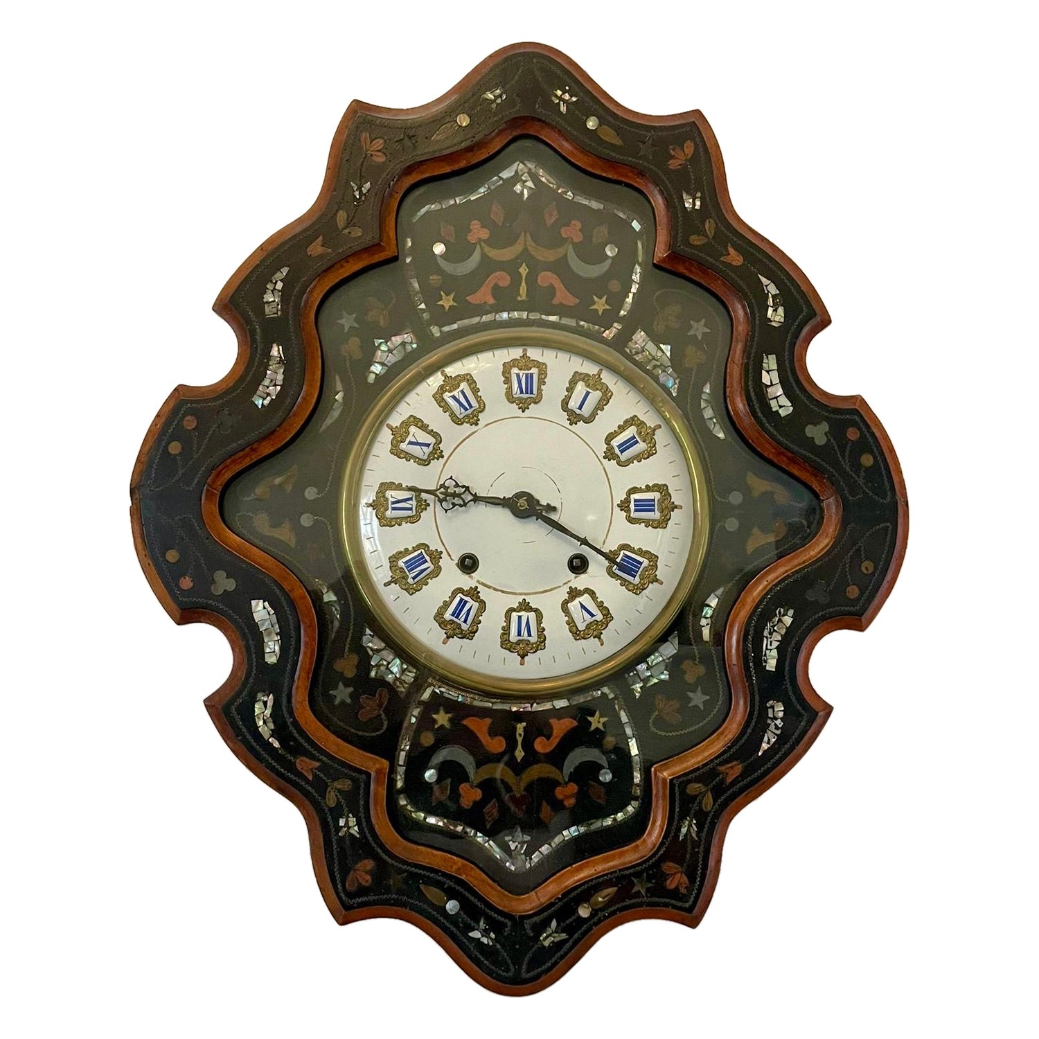 Horloge murale française ancienne de qualité victorienne