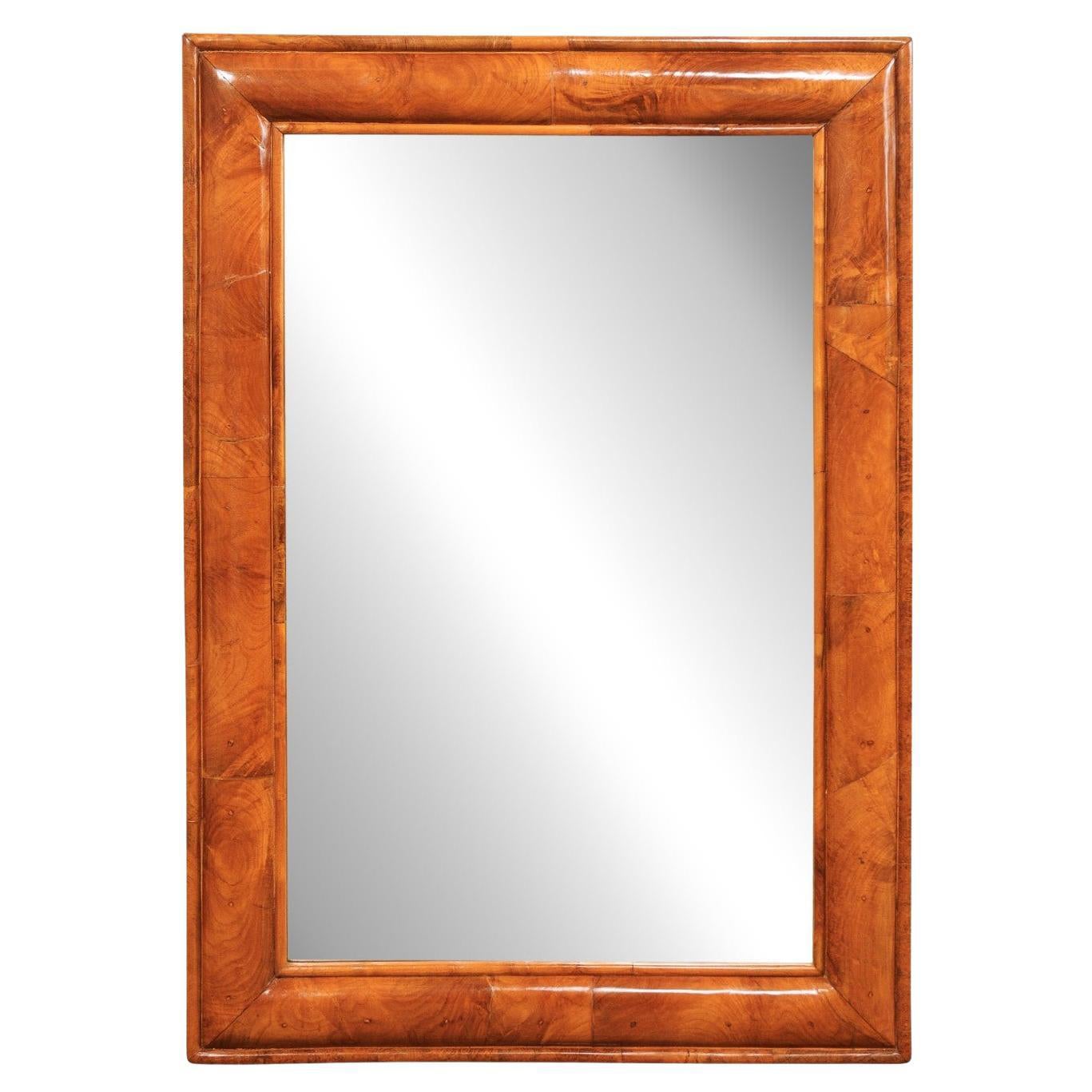 Mid-Century 4.5 Ft Tall Mirror w/Nice Wood Grain Surround