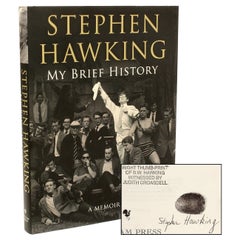 Stephens HAWKING. La mia breve storia. PRIMA EDIZIONE - CON L'IMPRONTA DEL SUO POLLICE A INCHIOSTRO NERO!