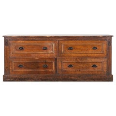 Large English Oak Haberdashery Shop Counter