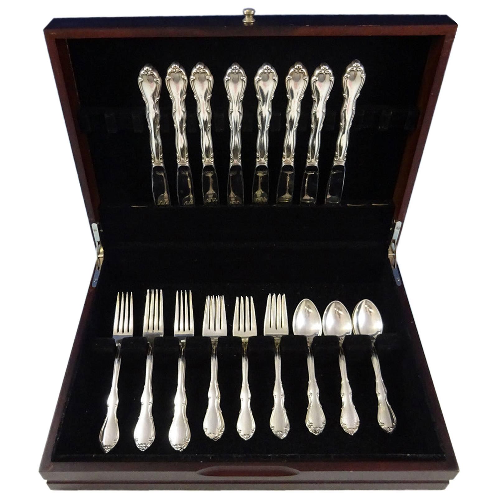 Fontana by Towle Sterling Silver Flatware Set for 8 Service Luncheon 32 Pieces
