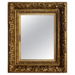 Antique English Carved Giltwood Mirror