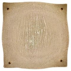 Wall Lighting by Mazzega ice frost Glass Murano 45/45 cm, Italy, 1970