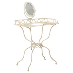 1950's French White Iron Vanity