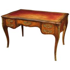 20th Century Mahogany and Rosewood Desk with Bronzes 9