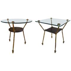 Rare Pair of Side Tables Called "Socrate" by Garouste and Bonetti, circa 1992