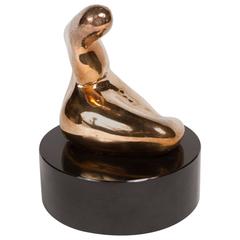 Polished Bronze Abstract Sculpture of a Woman 8