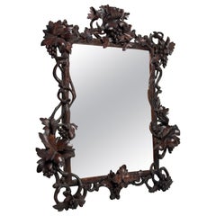 Antique Black Forest Mirror 1890s German