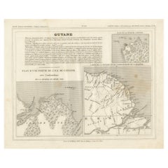 Antique Map of French Guiana and Cayenne – Circa 1835