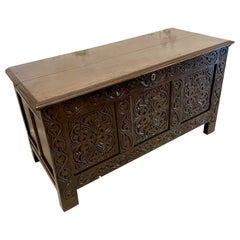Antique Early 18th Century Carved Oak Coffer/Chest