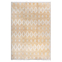 Large One-of-a-kind Kasuri Handmade Wool Rug by Doris Leslie Blau