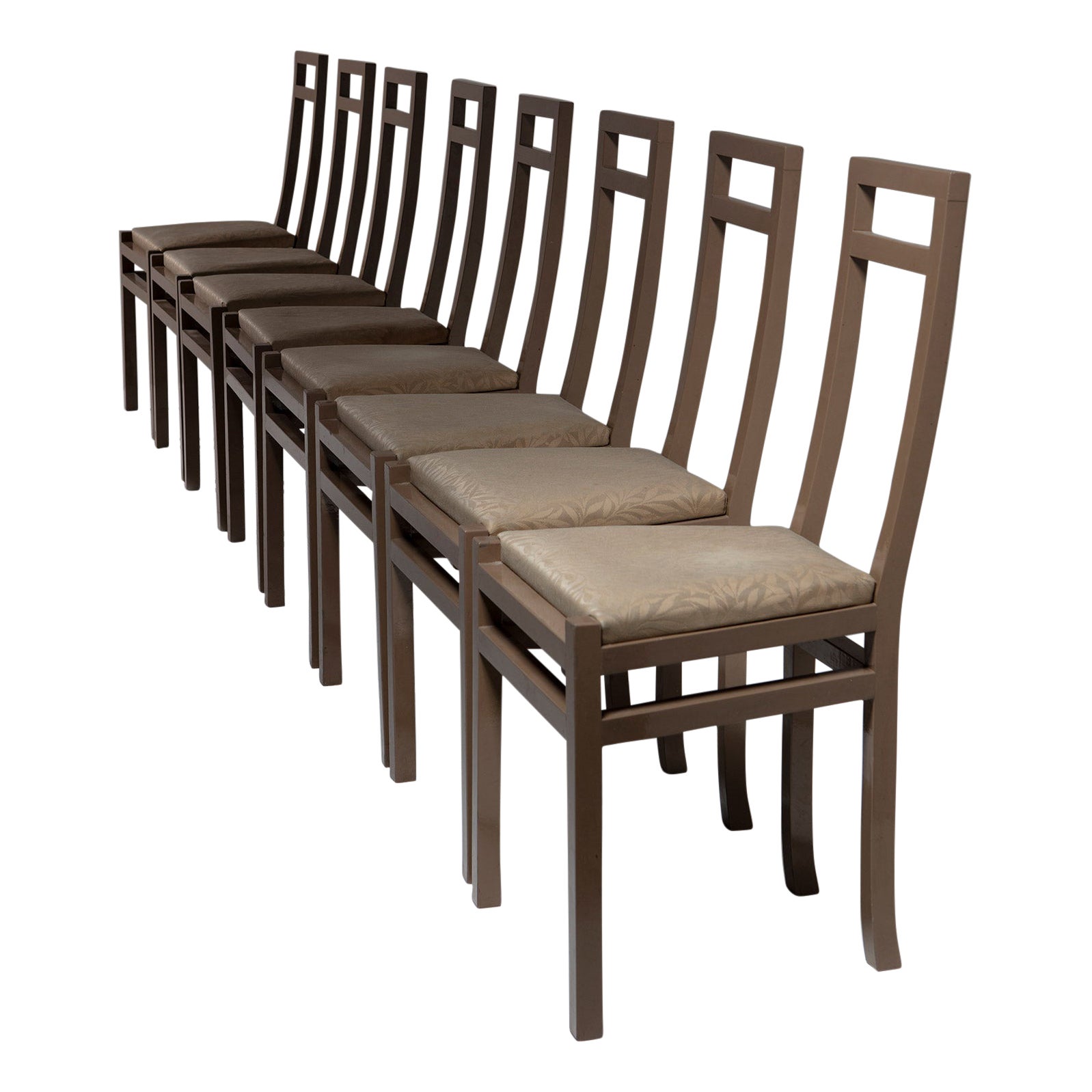 Conjunto de ocho sillas "Veneto" de Corrado Corradi Dell'acqua para Azucena, Italia en venta