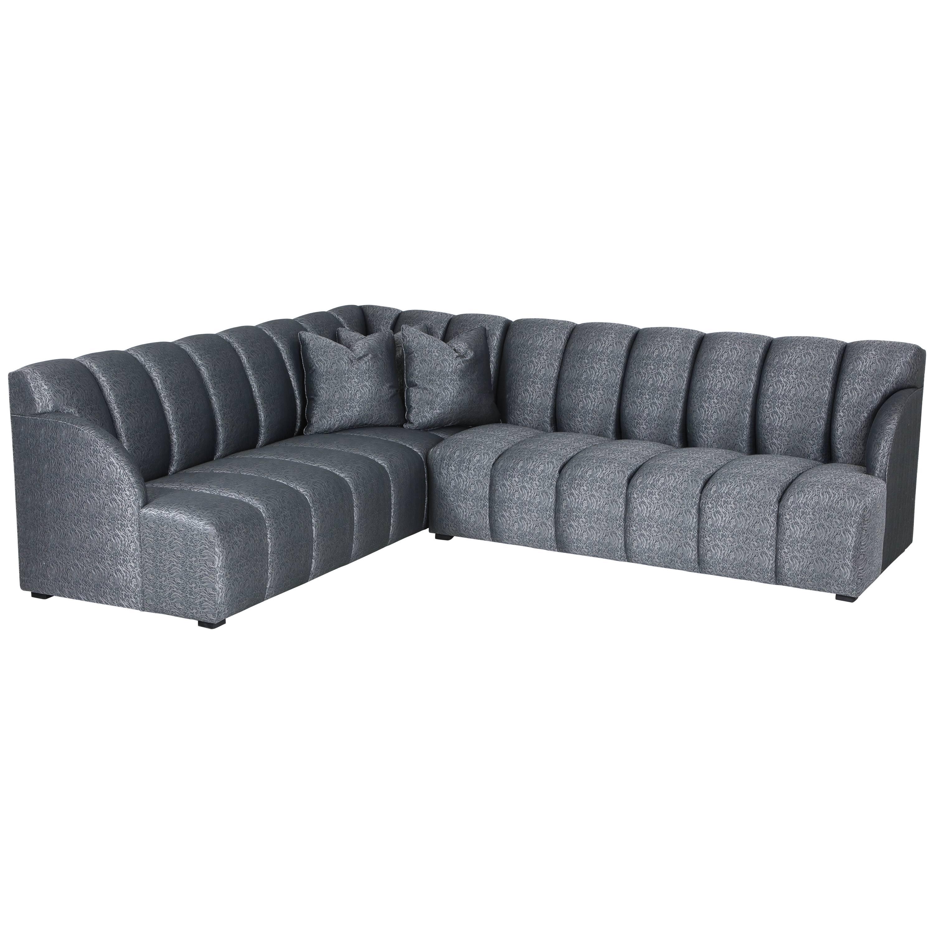 Steve Chase Channel Tufted Sectional Sofa