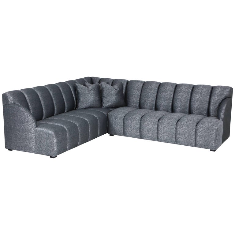 Steve Chase Channel Tufted Sectional Sofa For Sale at 1stDibs channel